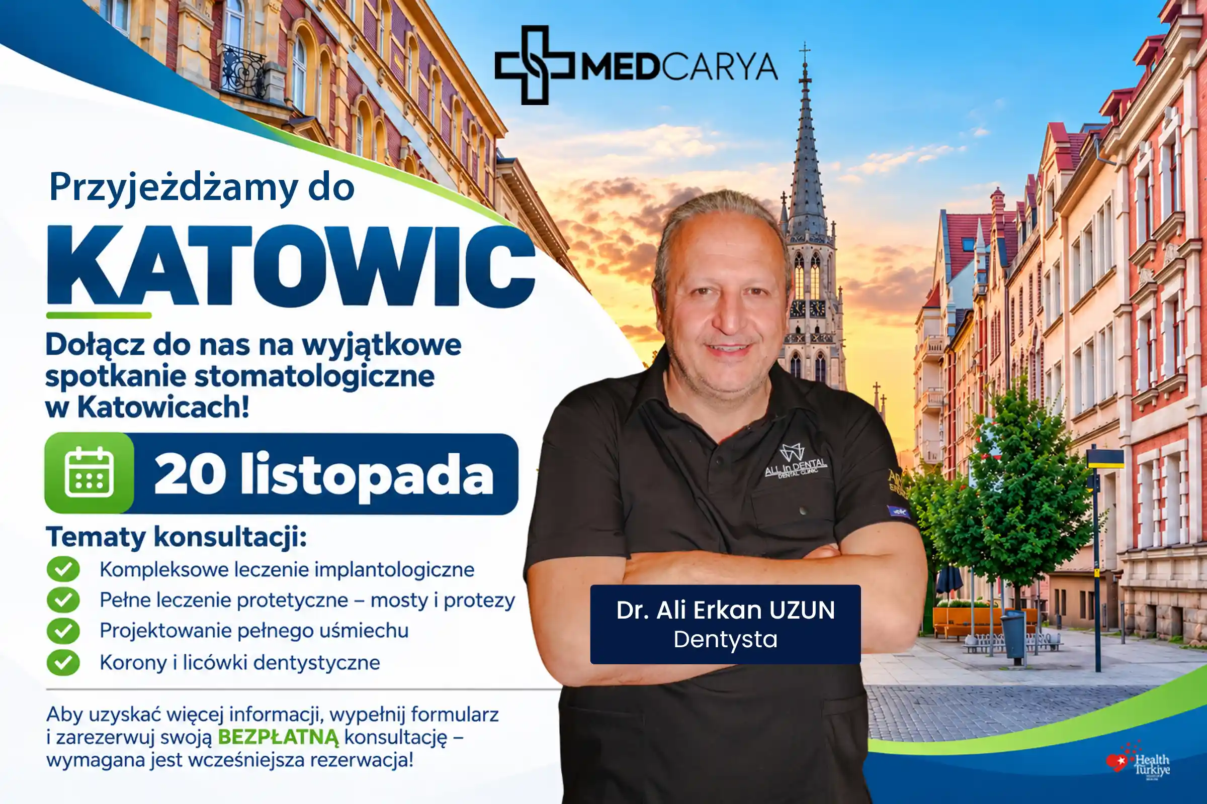 1st Katowice Dental Meeting - Dr. Ali Erkan Uzun und Medcarya in Kattowitz